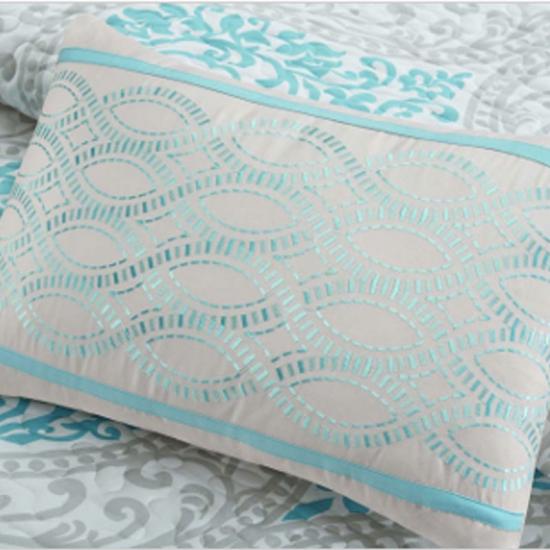 cxmicrotex White Blue Medallion Стеганая НАУШКА