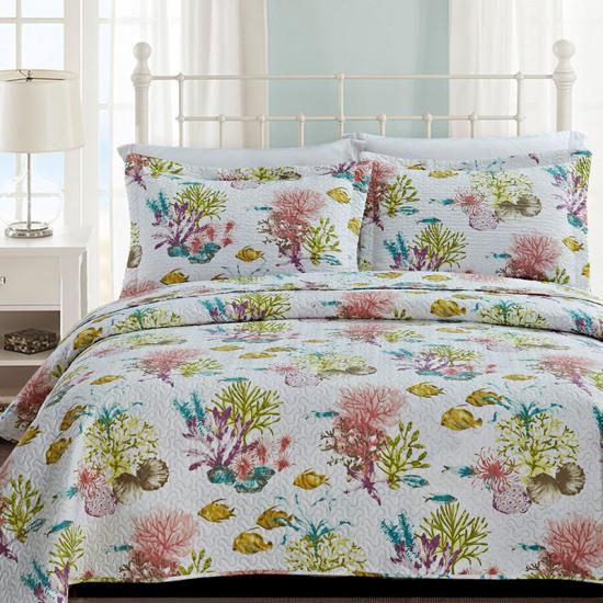 Ультразвуковое покрывало microtex Coastal Coral Printed