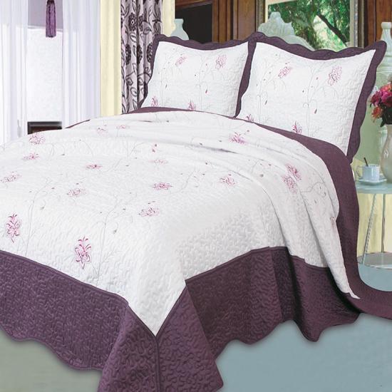 cxmirotex Комплект стеганых одеял с цветочной вышивкой King Bedding