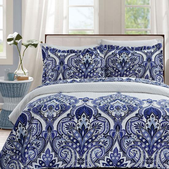 cxmicrotex Blue Damask Pinsonic Одеяла Покрывала Покрывала