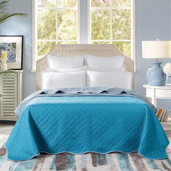 1 шт. Pinsonic Quilt Set Scollape Двустороннее однотонное покрывало 220x240 см